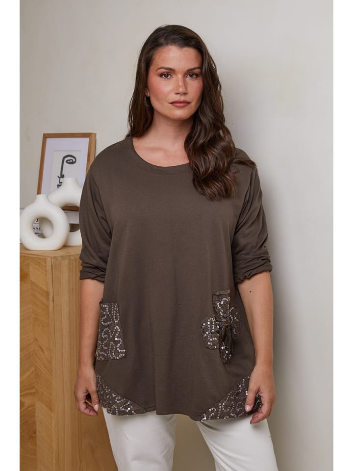 Curvy Lady Tunika w kolorze brązowym rozmiar: 44/46