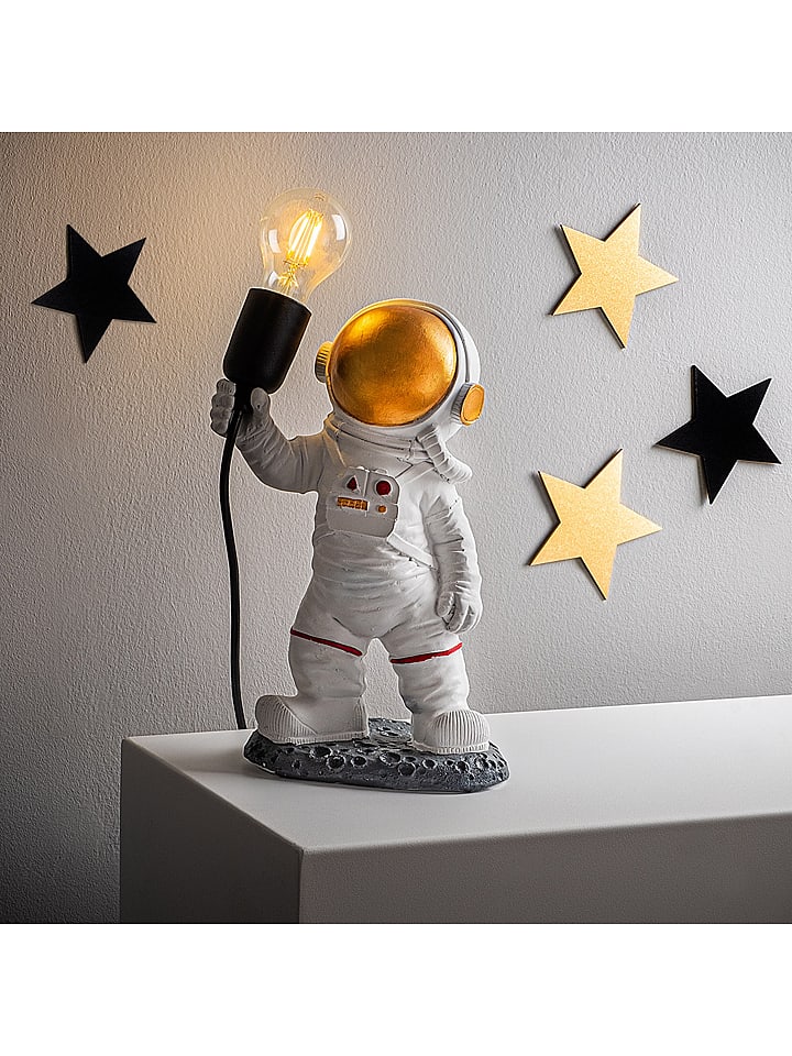 ABERTO DESIGN Lampa dekoracyjna "Astronaut" w kolorze białym - wys. 32 cm rozmiar: onesize