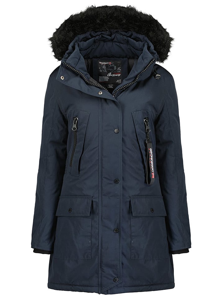 Geographical Norway Parka "Corta" w kolorze granatowym rozmiar: L