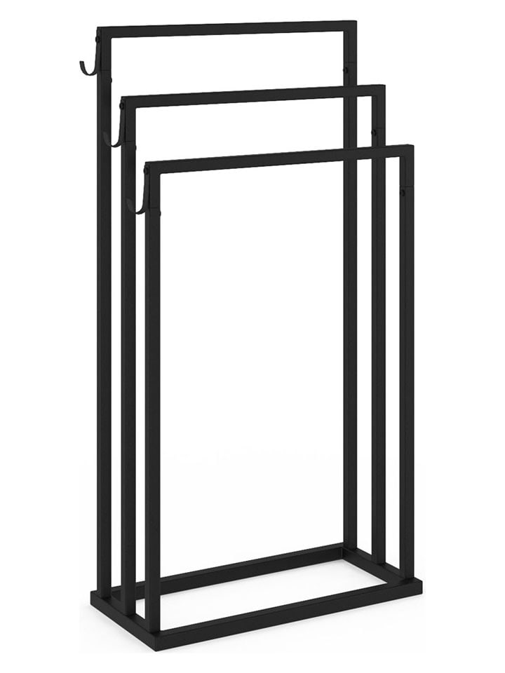 IDOMYA Essentials Wieszak w kolorze czarnym na ręczniki - 45 x 85 x 21 cm rozmiar: onesize