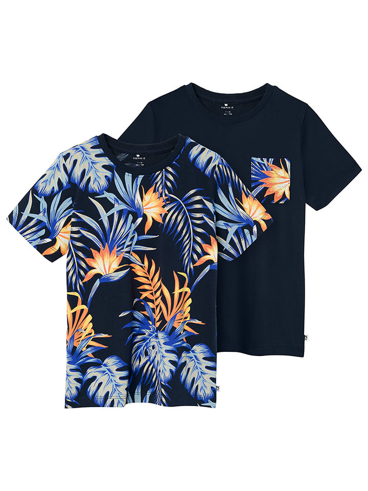 name it Koszulki (2 szt.) "Pflanko" w kolorze czarnym rozmiar: 92