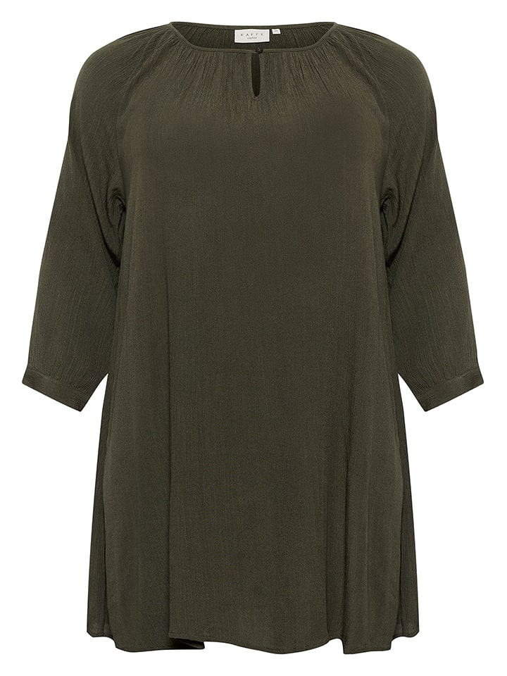 KAFFE curve Tunika w kolorze khaki rozmiar: 52