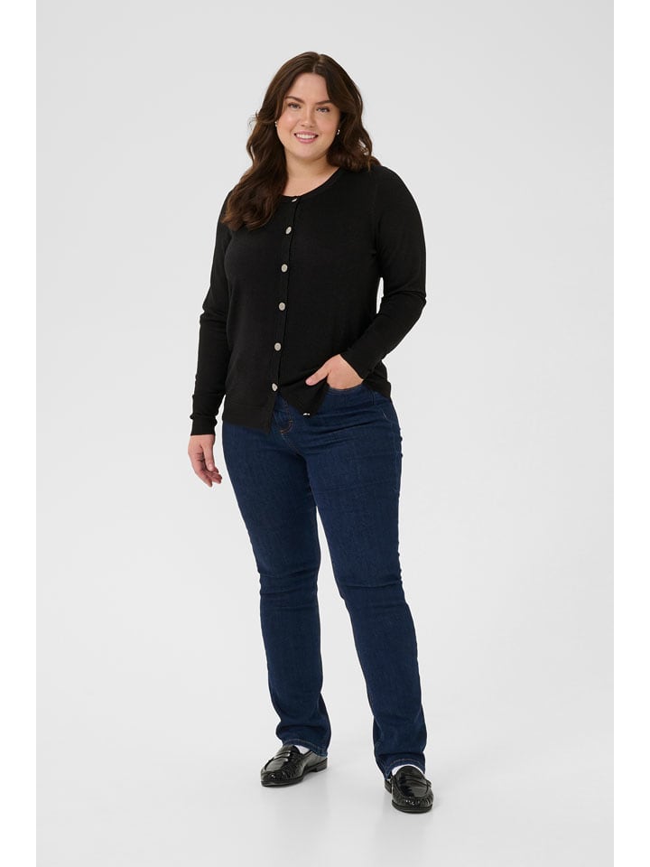 KAFFE curve Kardigan "Regina" w kolorze czarnym rozmiar: L