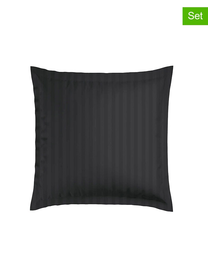 CXL by Christian Lacroix Satynowe poszewki (2 szt.) w kolorze czarnym na poduszkę rozmiar: 80x80 cm