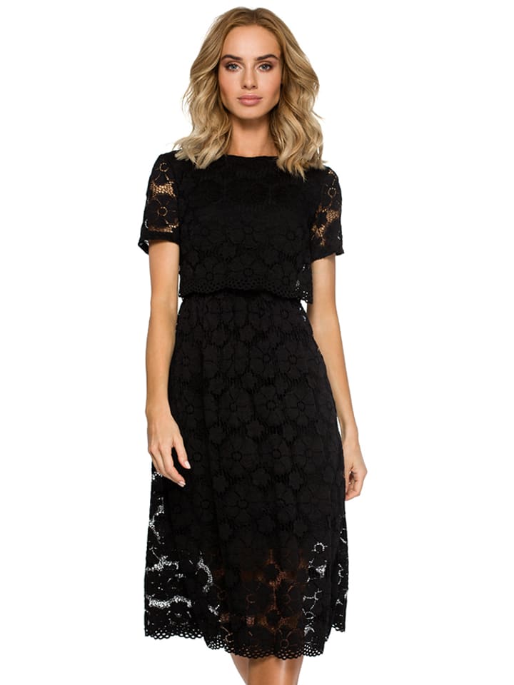 made of emotion Sukienka w kolorze czarnym ze wzorem rozmiar: L