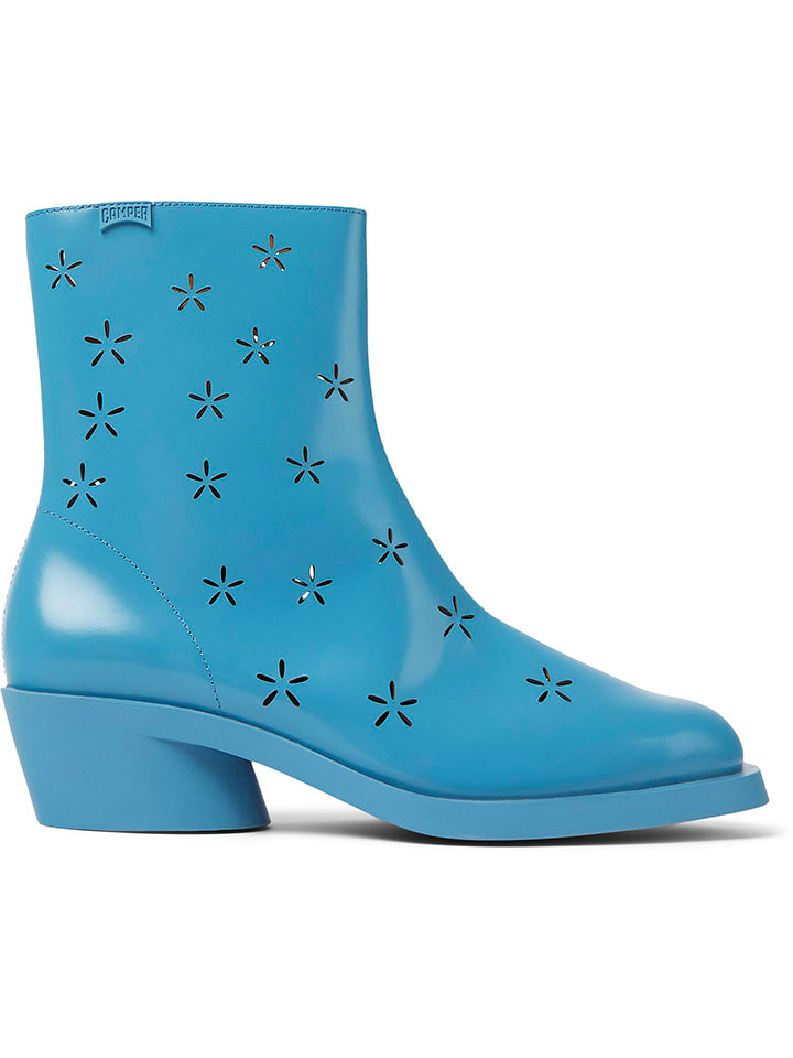 Camper Skórzane botki w kolorze błękitnym rozmiar: 37