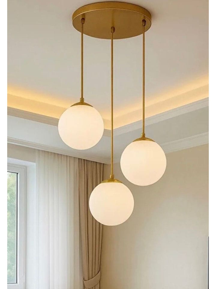 Opviq Lampa wisząca w kolorze złotym - szer. 30 cm rozmiar: onesize