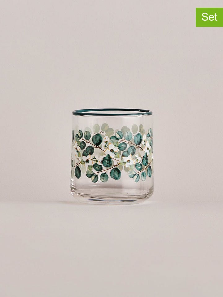 BELLA MAISON Szklanki (4 szt.) w kolorze zielonym - 280 ml rozmiar: onesize