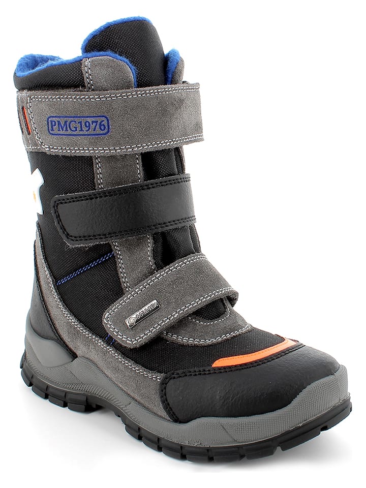 Primigi Skórzane kozaki zimowe w kolorze szaro-czarnym rozmiar: 33