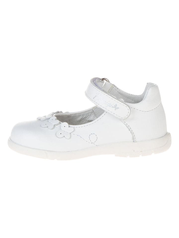 Primigi Skórzane baleriny w kolorze białym rozmiar: 22