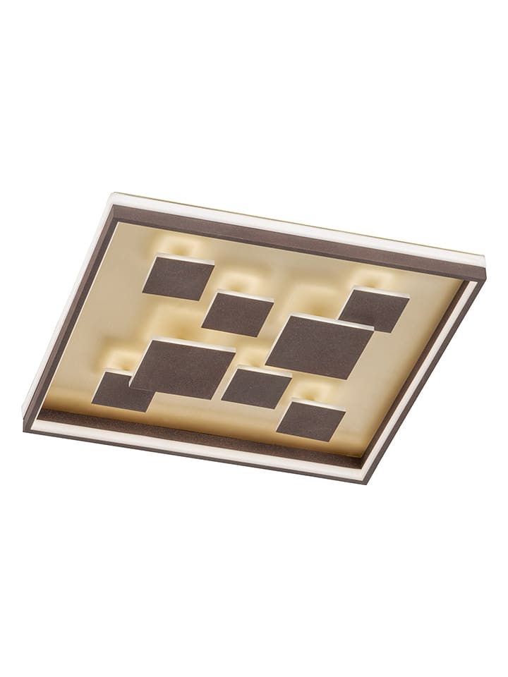 FISCHER & HONSEL Lampa sufitowa LED "Rico" w kolorze brązowym - 53 x 53 cm rozmiar: onesize
