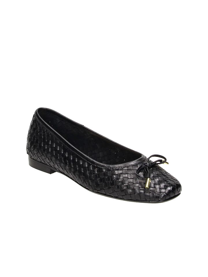 Bullboxer Skórzane baleriny w kolorze czarnym rozmiar: 37