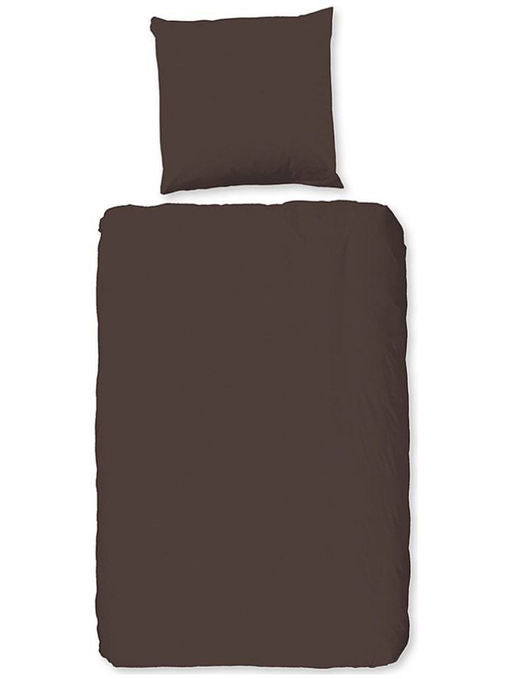 Hip Komplet pościeli satynowej w kolorze brązowym rozmiar: 240x220 cm