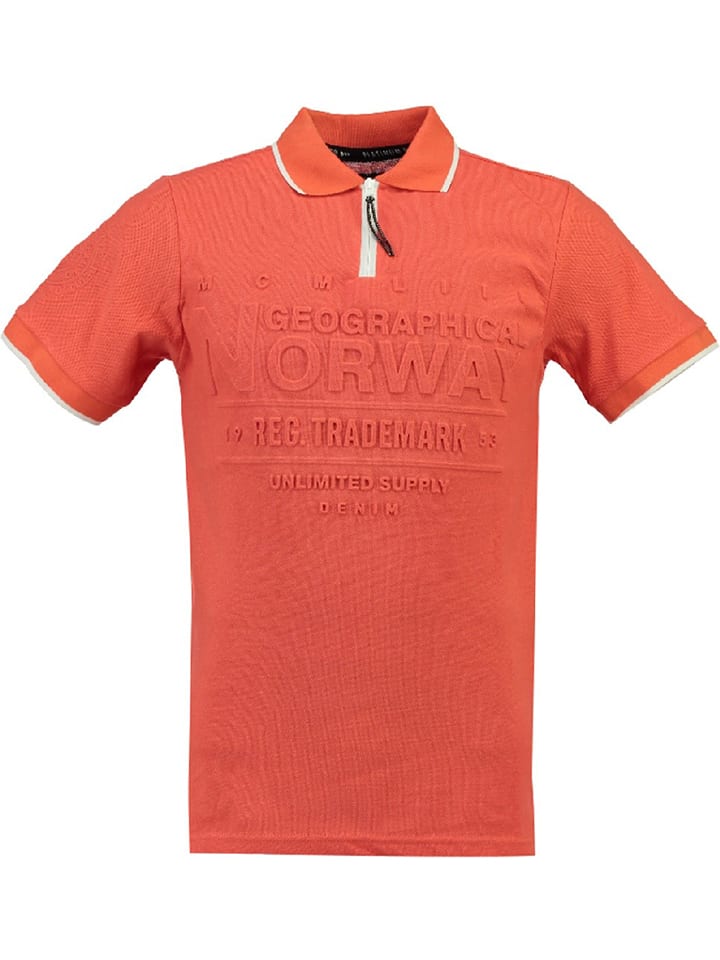 Geographical Norway Koszulka polo "Kupply" w kolorze koralowym rozmiar: 140