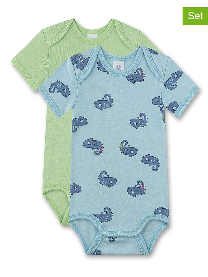 Sanetta Body (2 szt.) w kolorze zielonym i błękitnym rozmiar: 68