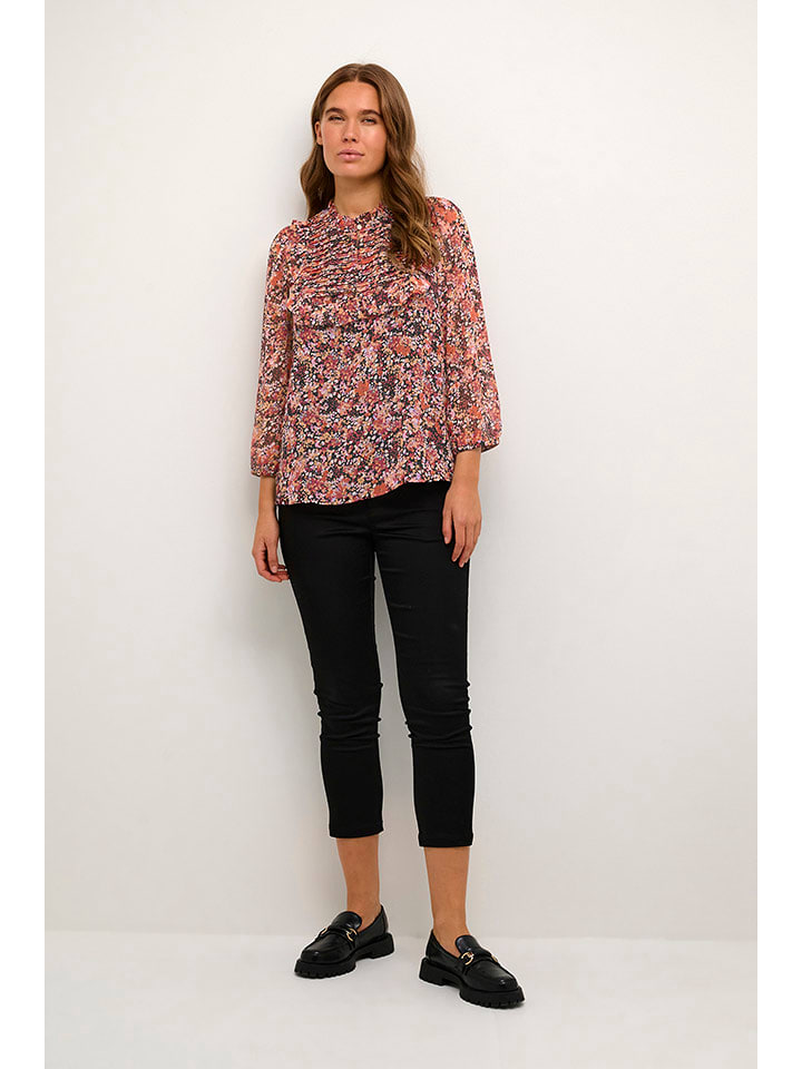 CULTURE Bluzka "Cinna" w kolorze pomarańczowym ze wzorem rozmiar: S