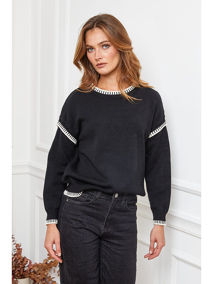 Joséfine Sweter "Brami" w kolorze czarnym rozmiar: L