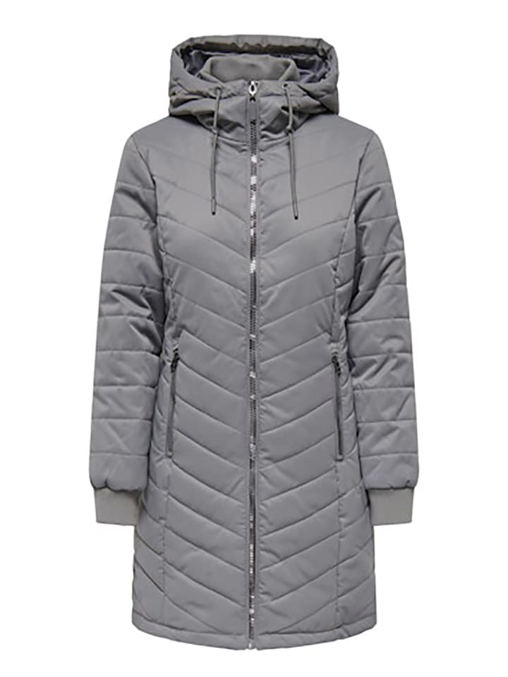 JDY Płaszcz pikowany w kolorze szarym rozmiar: L