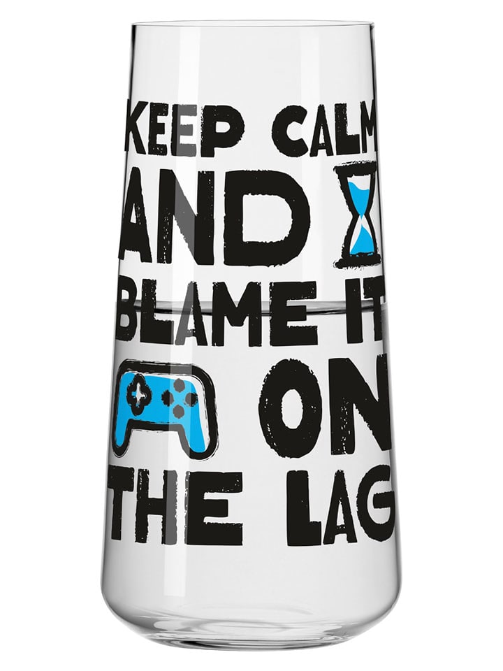 RITZENHOFF Szklanka "Gaming" w kolorze czarno-błękitnym - 600 ml rozmiar: onesize