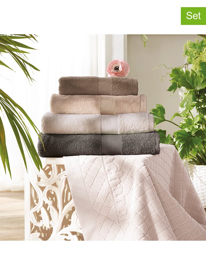 Cacharel Ręczniki (4 szt.) w kolorze jasnoszarym do rąk rozmiar: 30x30 cm