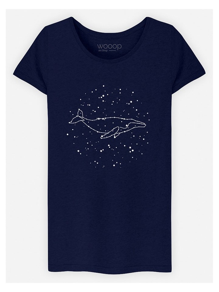 WOOOP Koszulka "Whale Constellation" w kolorze granatowym rozmiar: S