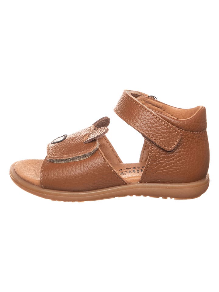 lamino Skórzane sandały w kolorze jasnobrązowym rozmiar: 28