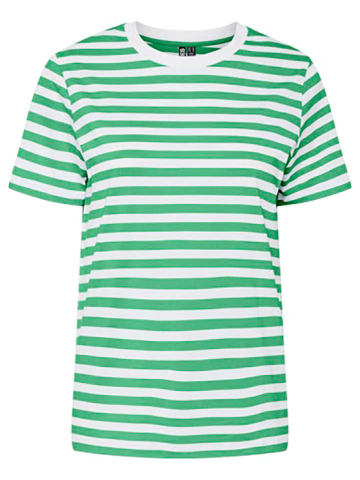 Pieces Koszulka w kolorze zielono-białym rozmiar: L