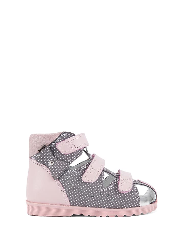 Bartek Skórzane półsandały w kolorze srebrno-beżowym rozmiar: 25