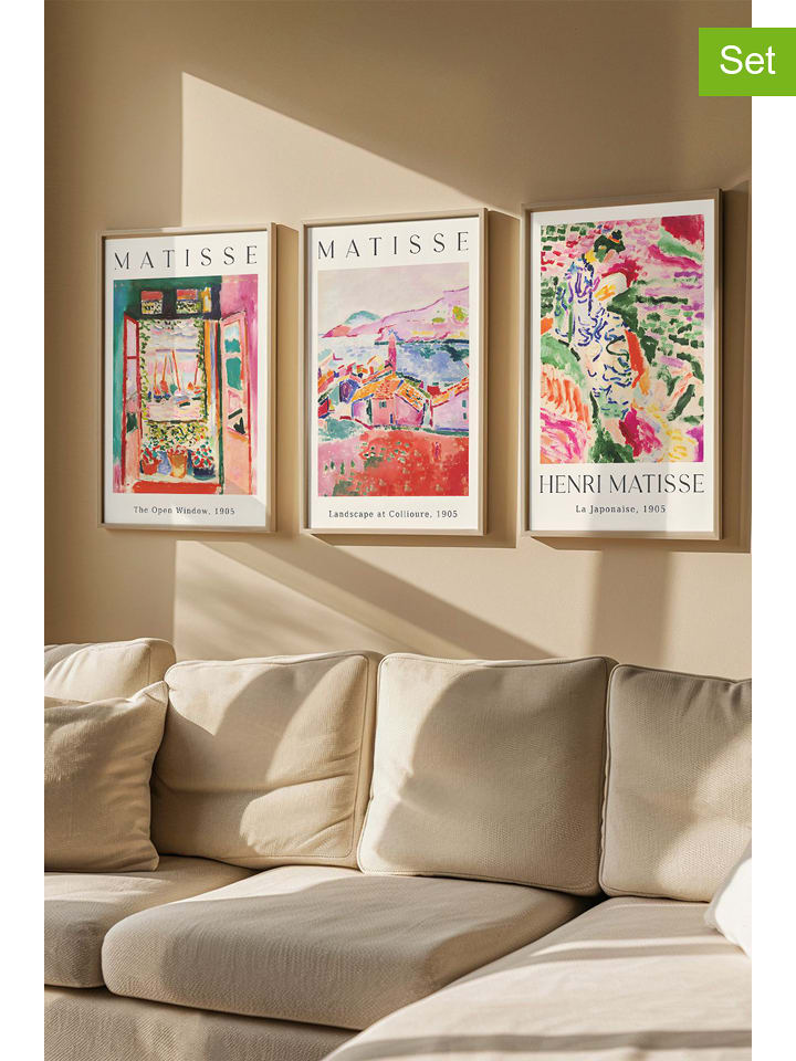 Wallity Druki artystyczne (3 szt.) w ramce rozmiar: 33x48 cm