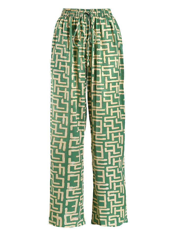 BLE Spodnie w kolorze złoto-zielonym rozmiar: M/L