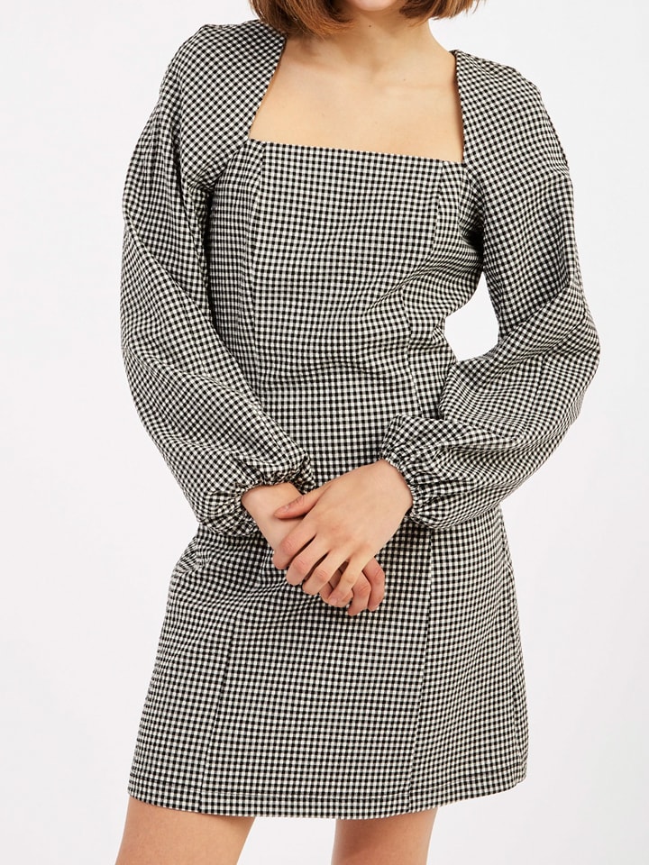 Naf Naf Sukienka w kolorze czarno-białym rozmiar: 32