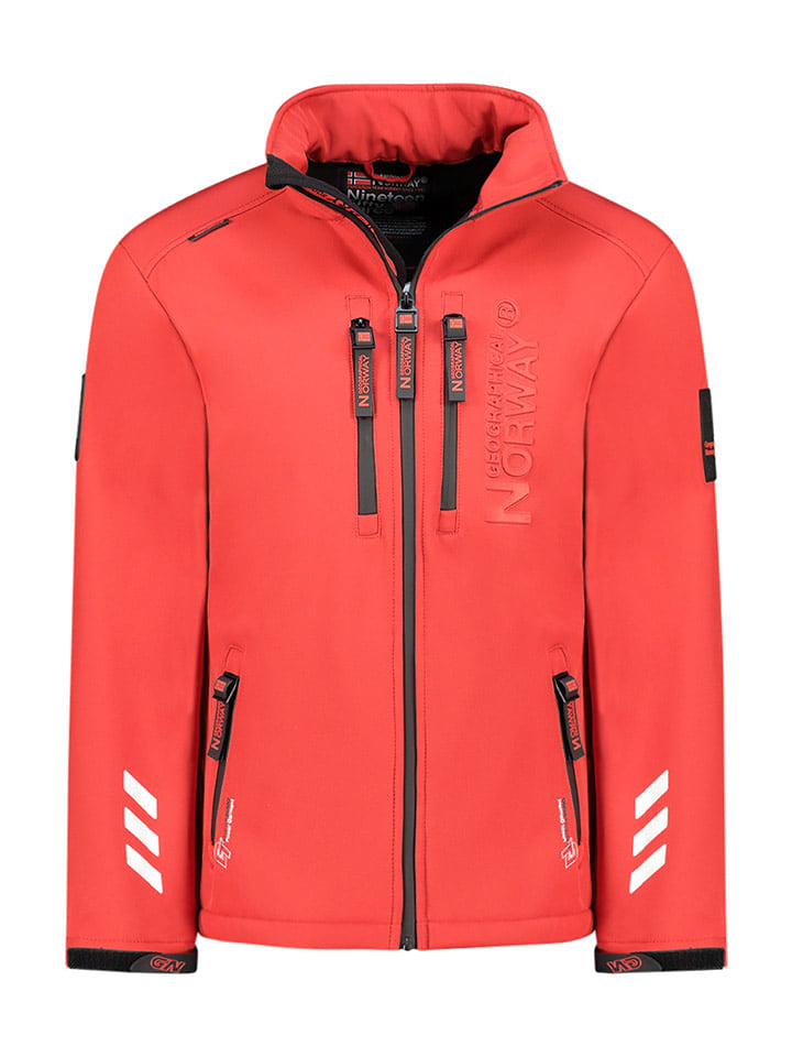 Geographical Norway Kurtka softshellowa "Richywood" w kolorze czerwonym rozmiar: M