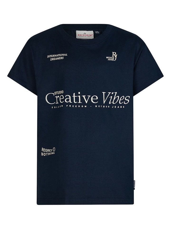 Retour Koszulka "Randy" w kolorze granatowym rozmiar: 170/176