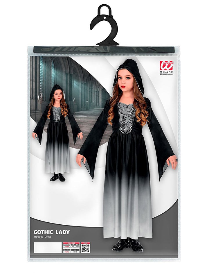 Widmann Sukienka kostiumowa "GOTHIC GIRL" w kolorze czarno-czerwonym rozmiar: 140