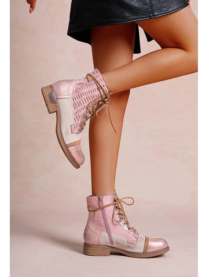 Foreverfolie Botki w kolorze jasnoróżowym rozmiar: 39