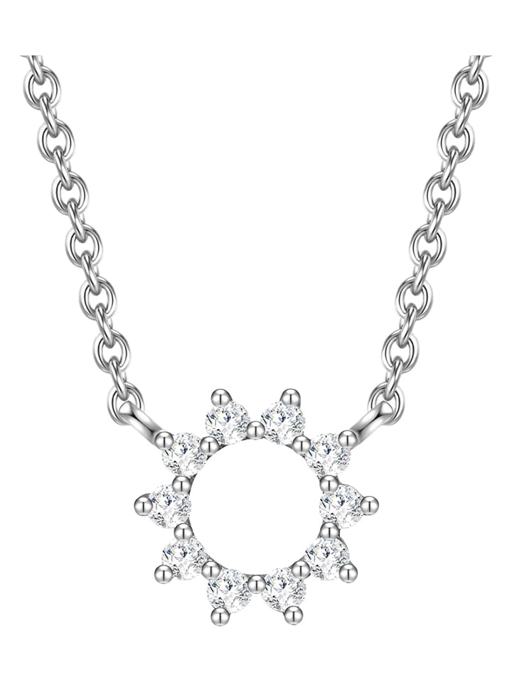 Glanzstücke München Srebrny naszyjnik z elementem ozdobnym - dł. 40 cm rozmiar: onesize