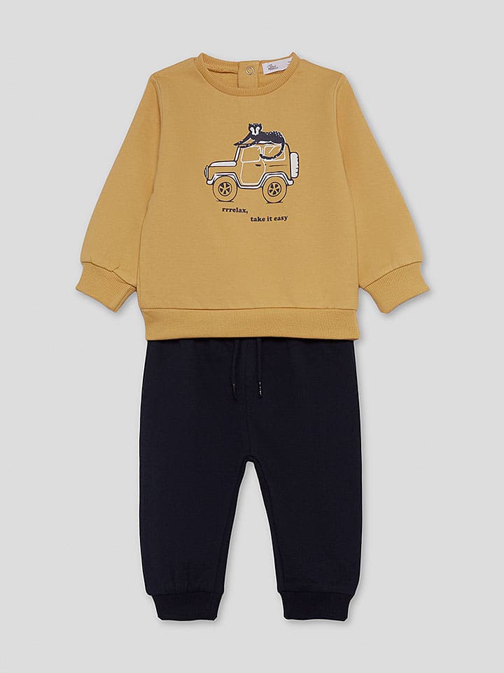 Street MONKEY 2-częściowy zestaw w kolorze żółto-czarnym rozmiar: 68