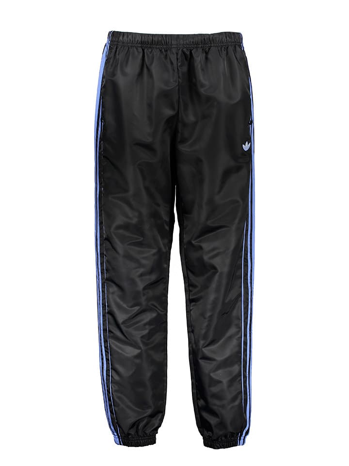 adidas Spodnie dresowe w kolorze czarno-niebieskim rozmiar: L