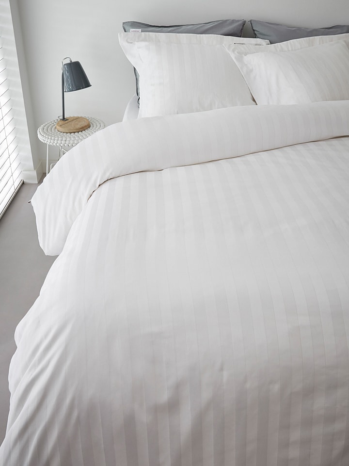 Beddinghouse Komplet pościeli satynowej "Shine" w kolorze białym rozmiar: 200x200 cm