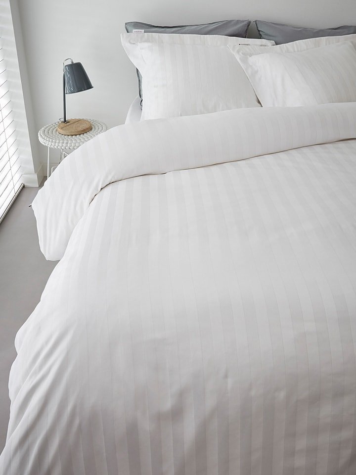 Beddinghouse Komplet pościeli satynowej "Shine" w kolorze białym rozmiar: 200x200 cm