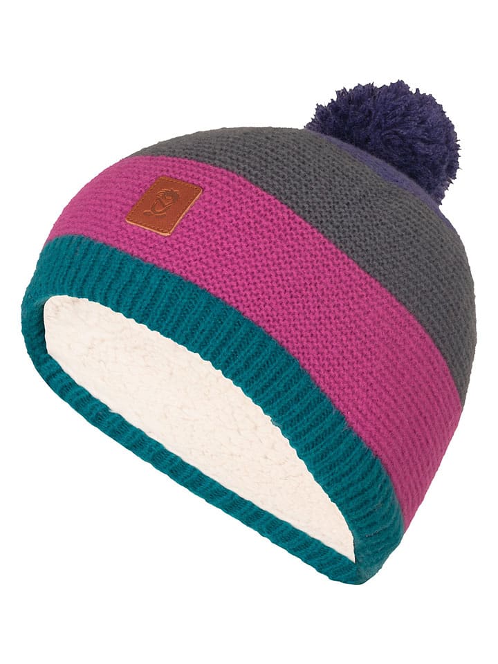 Trollkids Czapka "Gryllefjord" w kolorze różowo-morskim rozmiar: 52-56 cm