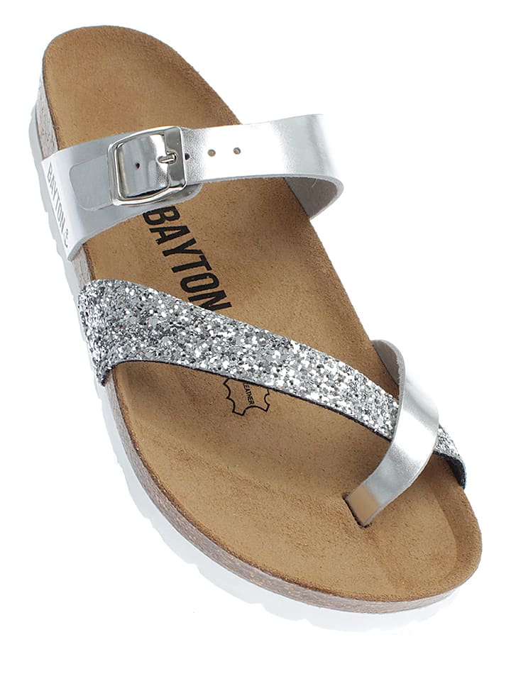 BAYTON Japonki "Diane" w kolorze srebrnym rozmiar: 38