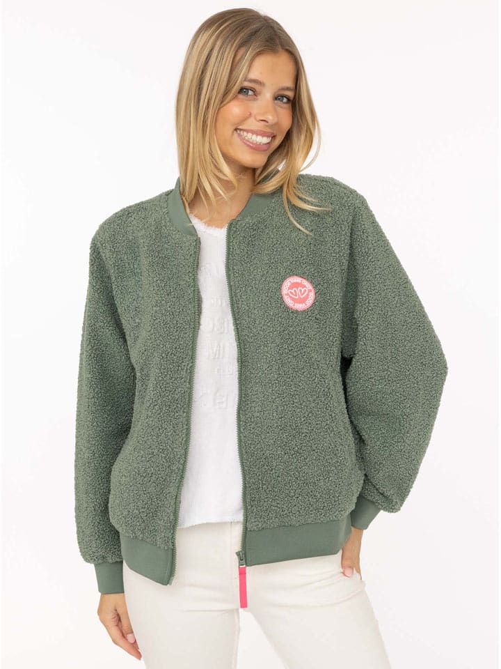 Zwillingsherz Kurtka "Good Vibes" w kolorze zielonym rozmiar: S