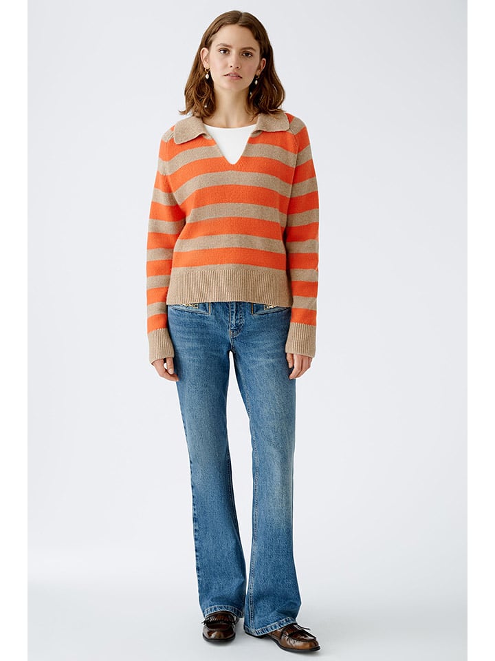 Oui Sweter w kolorze karmelowo-pomarańczowym rozmiar: 40