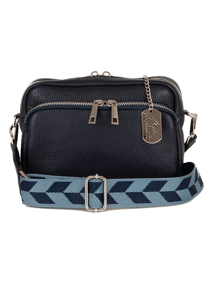 Anna Morellini Skórzana torebka "Erminia" w kolorze granatowym - 22 x 17 x 9 cm rozmiar: onesize