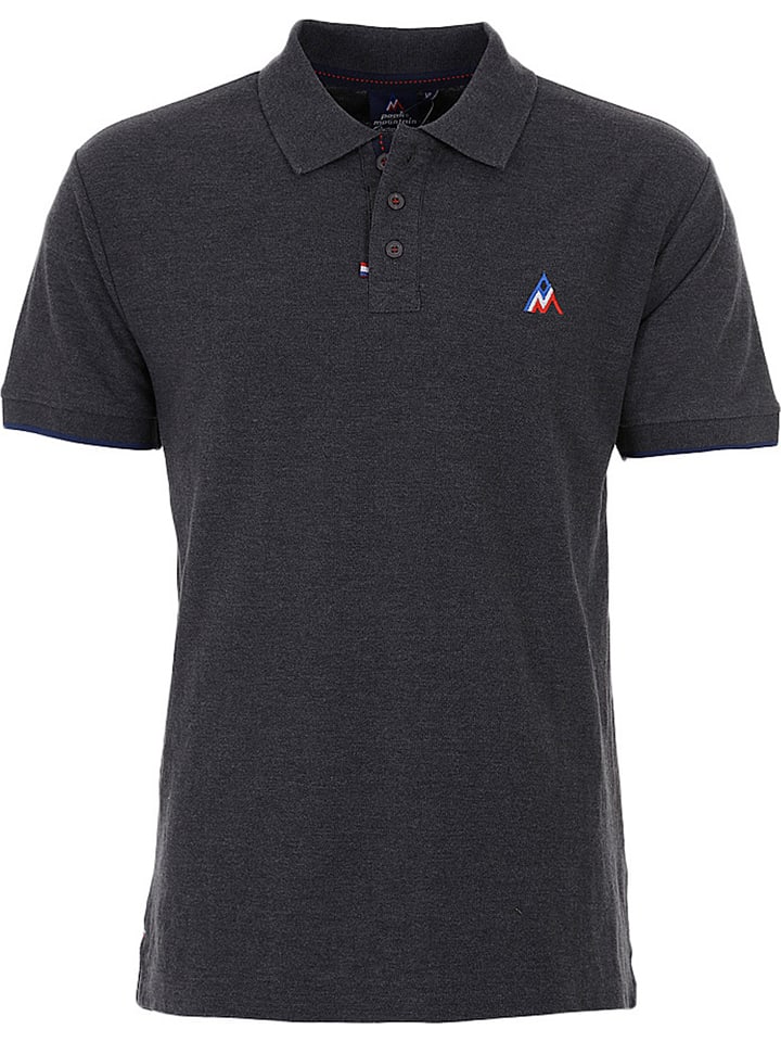 Peak Mountain Koszulka polo w kolorze antracytowym rozmiar: M