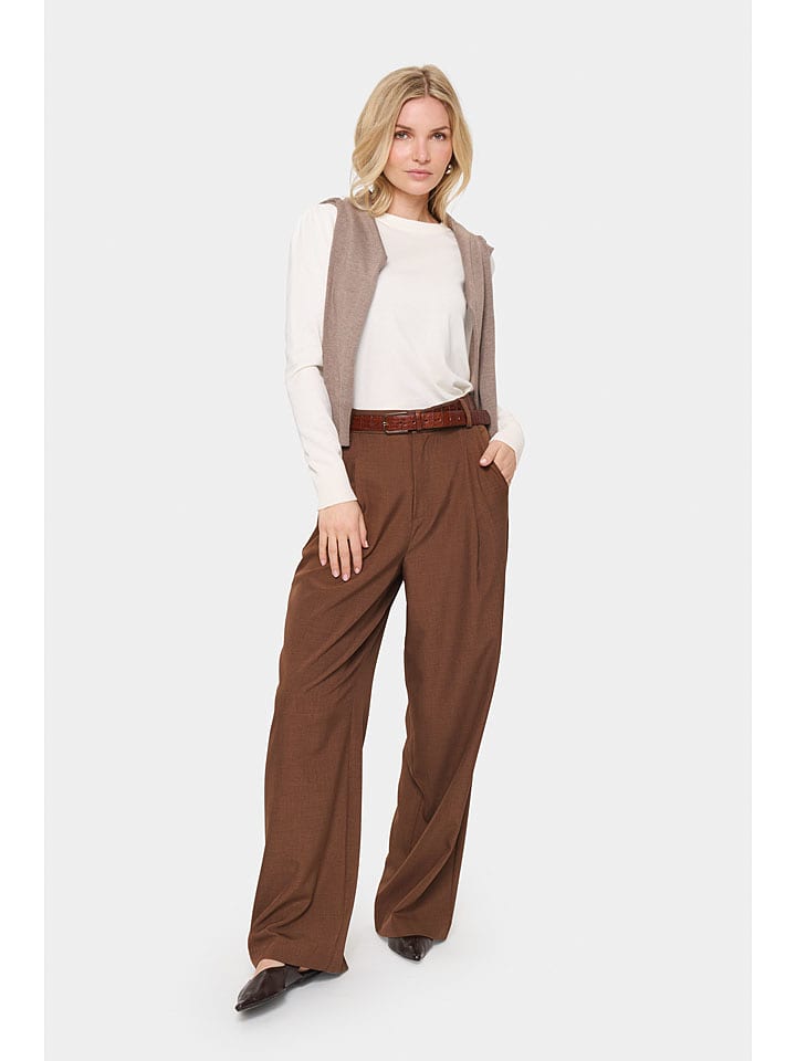 SAINT TROPEZ Sweter "Mila" w kolorze białym rozmiar: XS