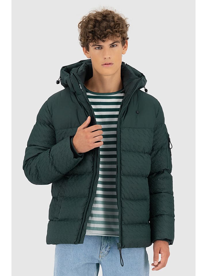 alife and kickin Kurtka puchowa "BeatAK" w kolorze zielonym rozmiar: XL