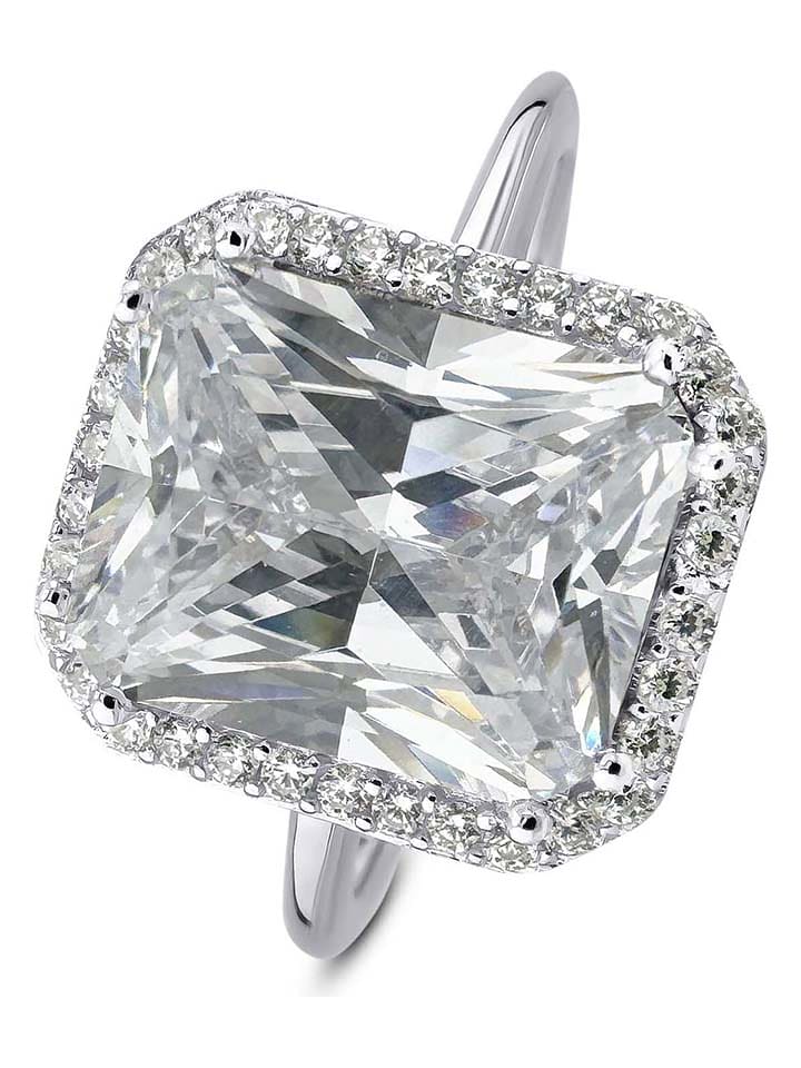 DI GIORGIO Srebrny pierścionek z cyrkoniami rozmiar: 58