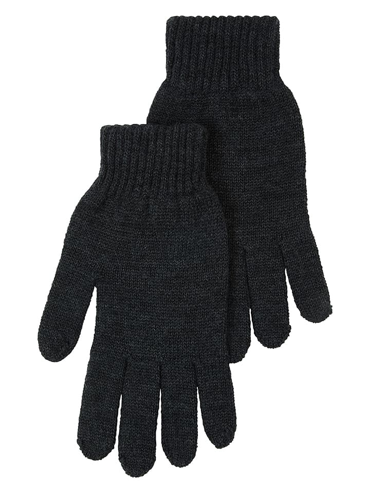 Lanerossi Wełniane rękawiczki "Asia" w kolorze antracytowym - 23 x 7,5 cm rozmiar: onesize